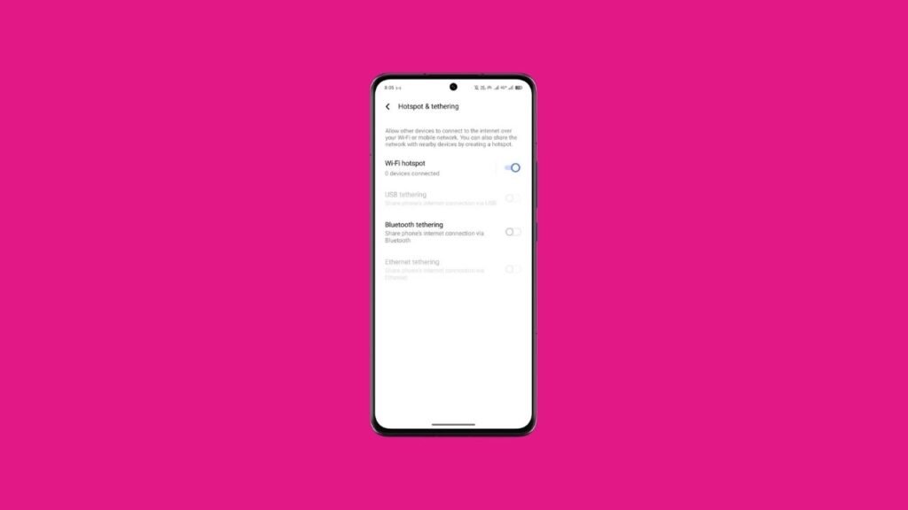 Turn ON Hotspot Android
